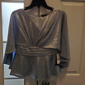 Adrianna Papell Foil Jersey Top - Size 6